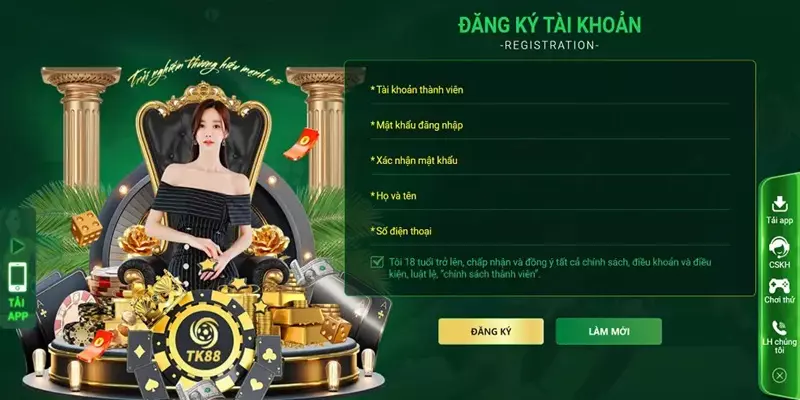 Cách đăng ký tài khoản để tham gia TK88 một cách nhanh gọn nhất